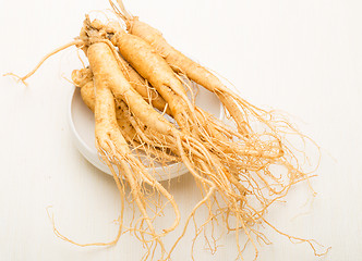 Image showing Ginseng stick on white market