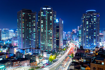 Image showing Seoul city at night