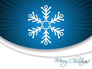 Image showing Christmas greeting card with snowflake