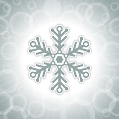 Image showing Christmas background with big snowflake 