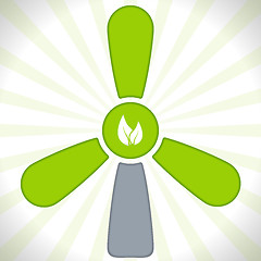 Image showing Cool wind turbine symbol