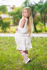 Image showing Little blond girl