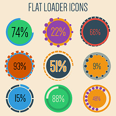 Image showing Flat loader icons