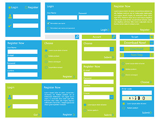 Image showing Web form with flat design