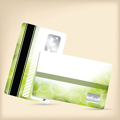 Image showing Loyalty card with green bubble background