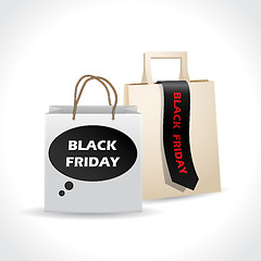 Image showing Black friday paperbags on white background