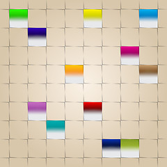 Image showing Seamless square pattern with color elements