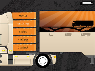 Image showing Transportation web template design