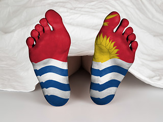 Image showing Feet with flag