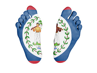 Image showing Feet with flag