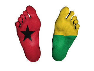 Image showing Feet with flag