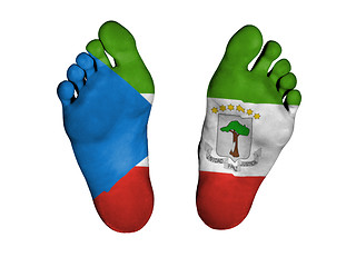 Image showing Feet with flag