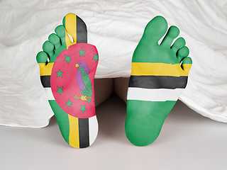 Image showing Feet with flag