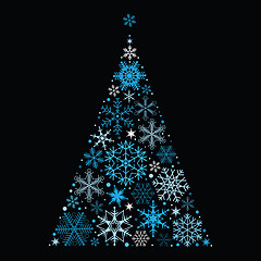 Image showing Christmas tree. Vector illustration.