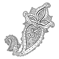 Image showing Paisley. Ethnic ornament. Om Aum Symbol.