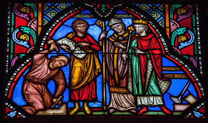 Image showing Stained glass in Brussels