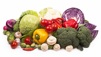 Image showing Collection of fresh vegetables