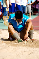 Image showing Sitting on the sands.