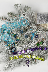 Image showing Jewelry at fir tree