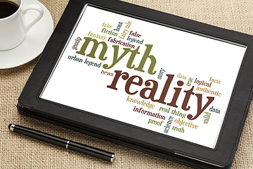 Image showing myth and reality word cloud