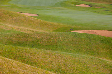 Image showing Summer on the empty golf course