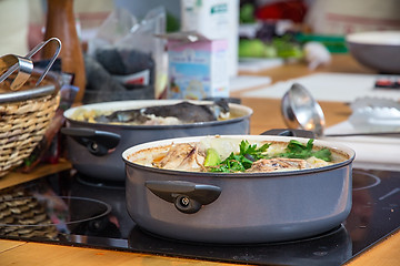 Image showing Soup in the saucepan