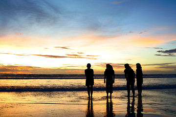 Image showing Girls at the beach