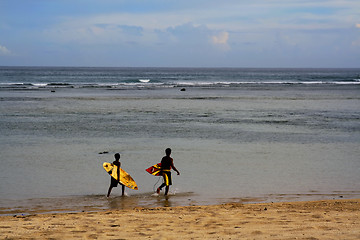 Image showing Surfers