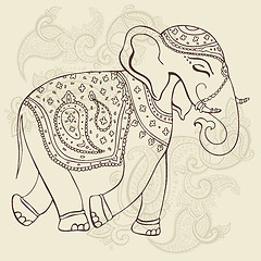 Image showing Elephant. Indian style.