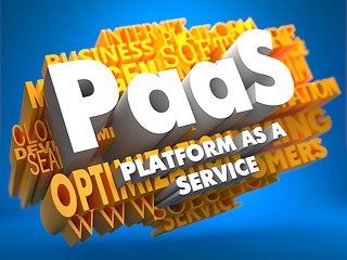Image showing PAAS. Wordcloud Concept.