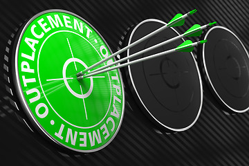 Image showing Outplacement Concept on Green Target.