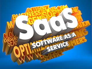 Image showing SAAS. Wordcloud Concept.