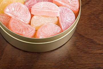 Image showing Candy in a tin.