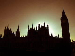 Image showing Retro looking Houses of Parliament