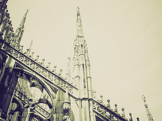 Image showing Vintage sepia Duomo, Milan