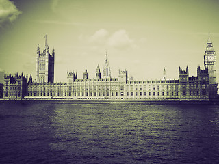 Image showing Vintage sepia Houses of Parliament