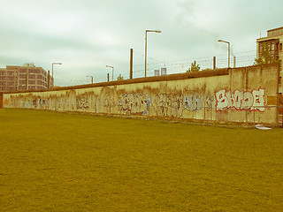 Image showing Retro looking Berlin Wall