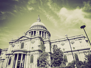 Image showing Vintage sepia St Paul Cathedral London