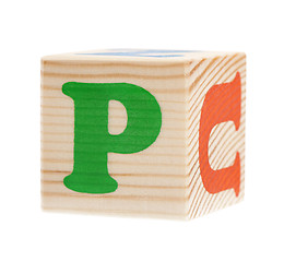 Image showing Cubes with letters