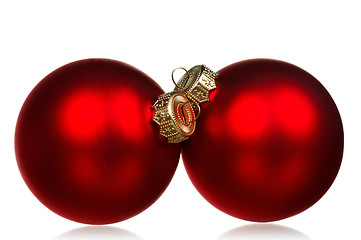 Image showing Red baubles