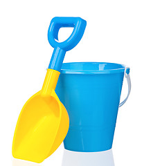 Image showing Toy bucket and spade