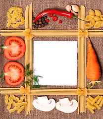 Image showing Frame of pasta