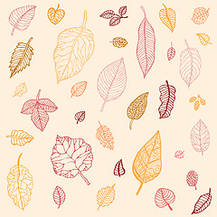Image showing Autumn leaves  set