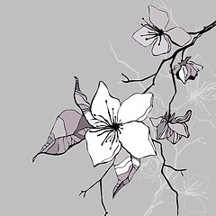 Image showing Beautiful flower. Hand drawn vector illustration