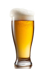 Image showing Beer in glass isolated on white background