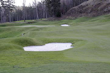 Image showing  Bunker on golf course