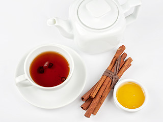 Image showing berries  tea