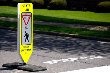 Image showing Pedestrian Yield Sign