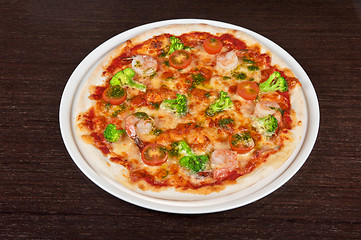 Image showing seafood pizza