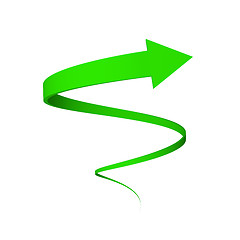 Image showing Green Spiral Arrow